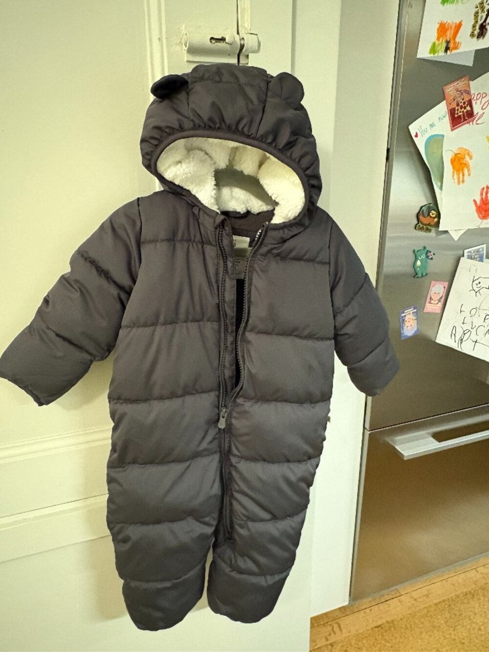 Black Hooded Snowsuit